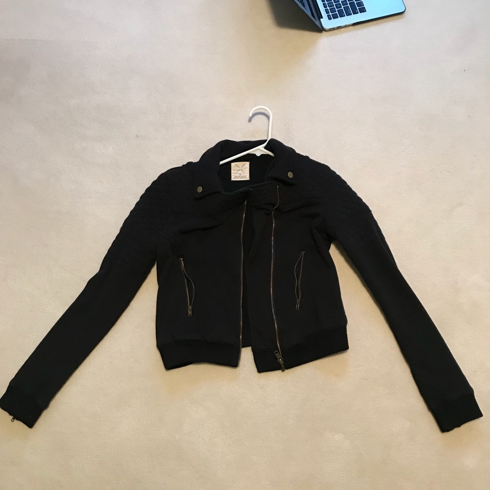 Black bomber jacket